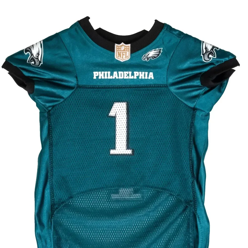 Pets First NFLPA Jalen Hurts Green Jersey for Dogs & Cats Size Large